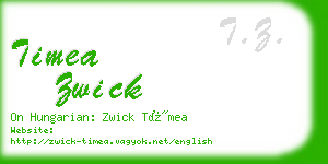 timea zwick business card